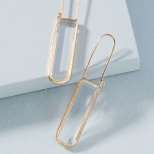 Anthropologie Cadence Linear Hoop Earrings